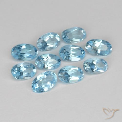 2.90 ct natürliche Himmerlblau Topas-Edelsteine, Oval Schliff, VS