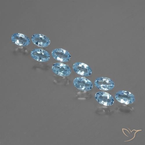 2.93ctw Natürlicher Himmerlblau Topas, Oval, VS
