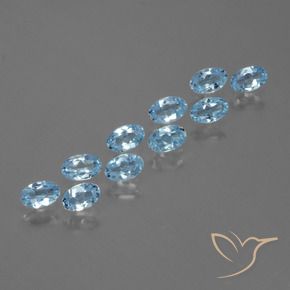 2.93 ct natürliche Himmerlblau Topas-Edelsteine, Oval, VS