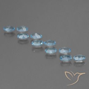 2.93 ct natürliche Himmerlblau Topas-Edelsteine, Oval, VS