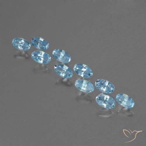 2.79ctw Natürlicher Himmerlblau Topas, Oval, VS