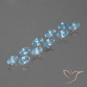 2.79 ct natürliche Himmerlblau Topas-Edelsteine, Oval, VS