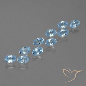 2.95 ct natürliche Swiss Blue Topas-Edelsteine, Oval, VS