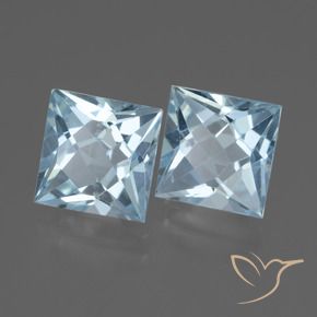 6.48 ct natürliche Himmerlblau Topas-Edelsteine, Quadrat, VVS-VS