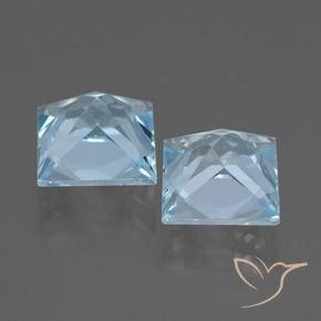6.48 ct natürliche Himmerlblau Topas-Edelsteine, Quadrat, VVS-VS