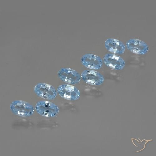 2.95ctw Natürlicher Swiss Blue Topas, Oval, VS