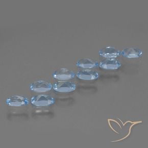 3.20 ct natürliche Himmerlblau Topas-Edelsteine, Oval, VS