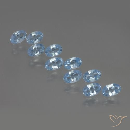 2.87ctw Natürlicher Himmerlblau Topas, Oval, VS