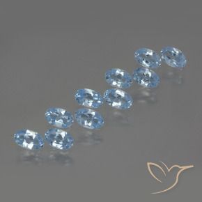 2.87 ct natürliche Himmerlblau Topas-Edelsteine, Oval, VS
