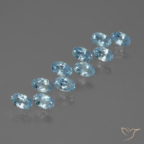 3.08ctw Natürlicher Himmerlblau Topas, Oval, VS