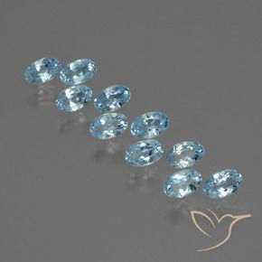 3.08 ct natürliche Himmerlblau Topas-Edelsteine, Oval, VS