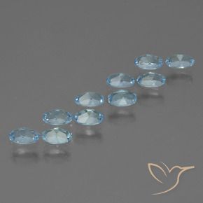 3.08 ct natürliche Himmerlblau Topas-Edelsteine, Oval, VS