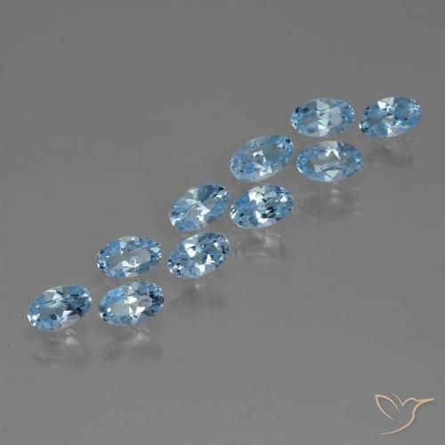 3.06ctw Natürlicher Himmerlblau Topas, Oval, VS