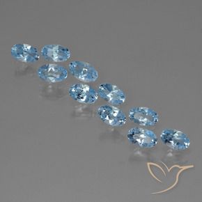 3.06 ct natürliche Himmerlblau Topas-Edelsteine, Oval, VS