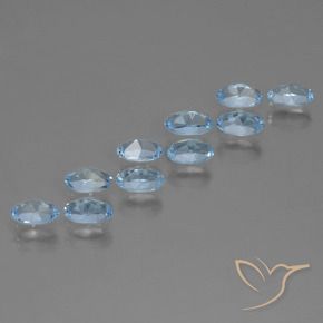 3.06 ct natürliche Himmerlblau Topas-Edelsteine, Oval, VS