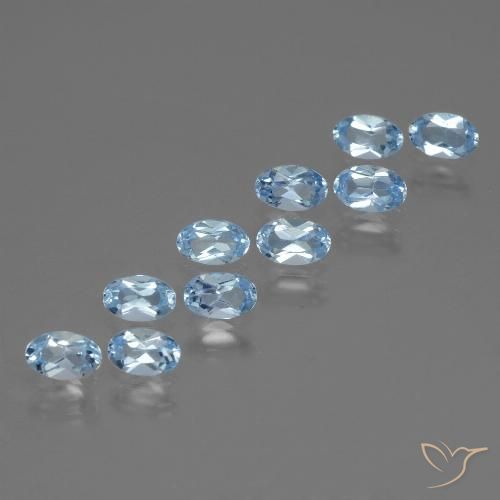 2.94ctw Natürlicher Himmerlblau Topas, Oval, VS