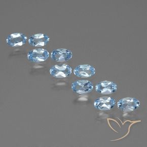 2.94 ct natürliche Himmerlblau Topas-Edelsteine, Oval, VS