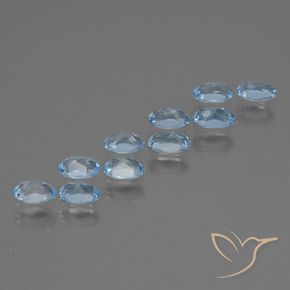 2.94 ct natürliche Himmerlblau Topas-Edelsteine, Oval, VS