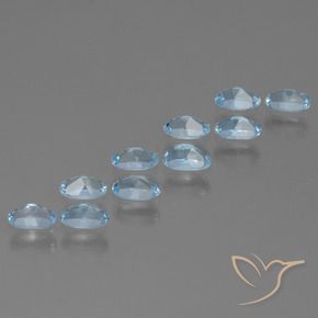 3.07 ct natürliche Himmerlblau Topas-Edelsteine, Oval, VS