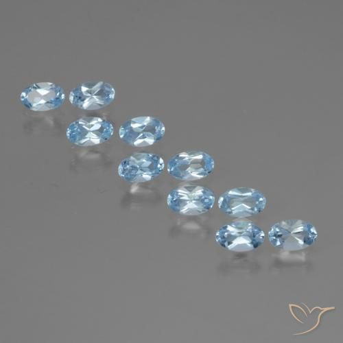 3.22 ct natürliche Himmerlblau Topas-Edelsteine, Oval, VS