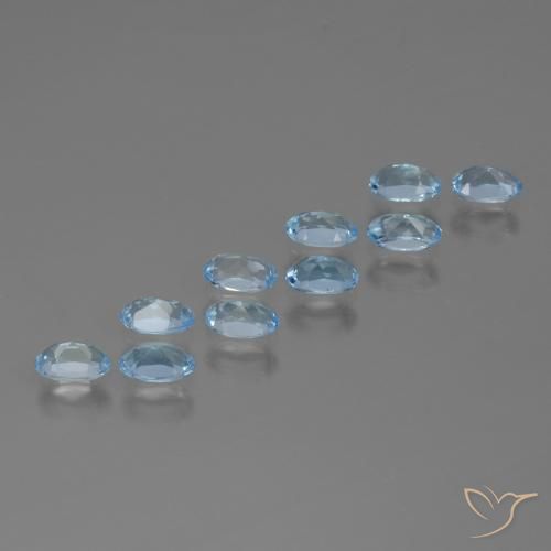 3.22 ct natürliche Himmerlblau Topas-Edelsteine, Oval, VS
