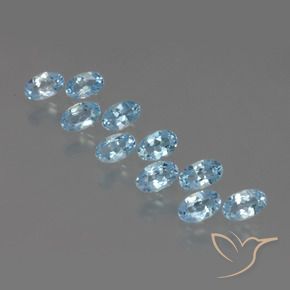 3.22 ct natürliche Swiss Blue Topas-Edelsteine, Oval, VS