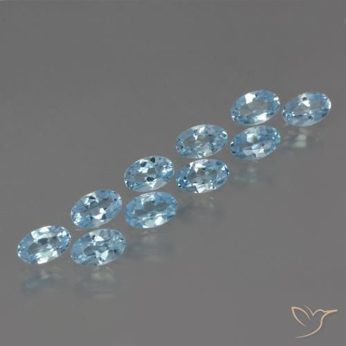 3.55ctw Natürlicher Himmerlblau Topas, Oval, VS
