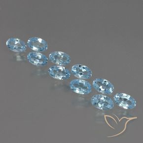 3.55 ct natürliche Himmerlblau Topas-Edelsteine, Oval, VS