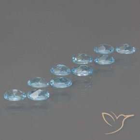 3.55 ct natürliche Himmerlblau Topas-Edelsteine, Oval, VS