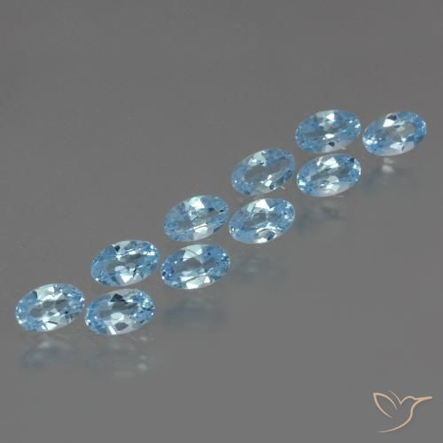 3.64ctw Natürlicher Himmerlblau Topas, Oval, VS