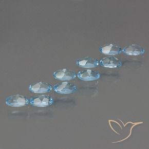 3.64 ct natürliche Himmerlblau Topas-Edelsteine, Oval, VS