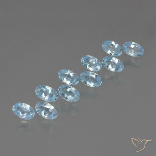 2.86ctw Natürlicher Himmerlblau Topas, Oval, VS