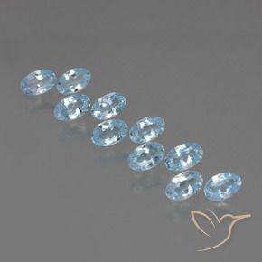 2.86 ct natürliche Himmerlblau Topas-Edelsteine, Oval, VS