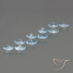 2.86 ct natürliche Himmerlblau Topas-Edelsteine, Oval, VS