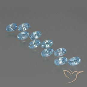 2.78 ct natürliche Himmerlblau Topas-Edelsteine, Oval, VS