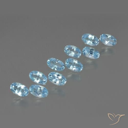 2.96ctw Natürlicher Himmerlblau Topas, Oval, VS