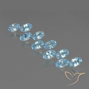 2.96 ct natürliche Himmerlblau Topas-Edelsteine, Oval, VS