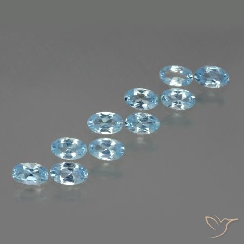 2.70ctw Natürlicher Swiss Blue Topas, Oval, VS