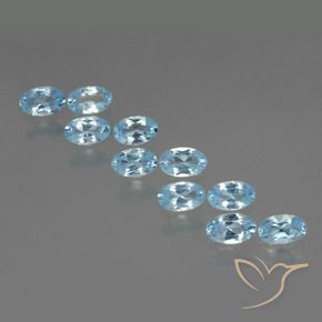 2.70 ct natürliche Swiss Blue Topas-Edelsteine, Oval, VS