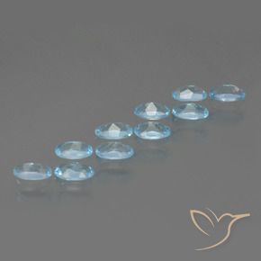 2.70 ct natürliche Swiss Blue Topas-Edelsteine, Oval, VS