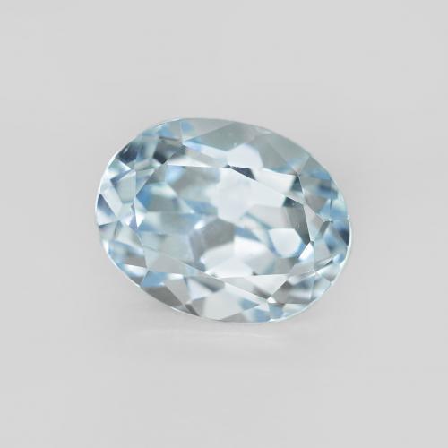 9,17 ctw natürlicher Baby blau Topas, Oval, VVS-VS