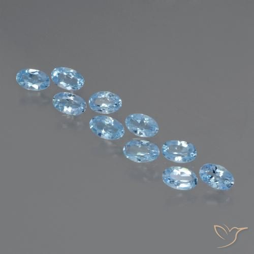 3.06ctw Natürlicher Himmerlblau Topas, Oval, VS