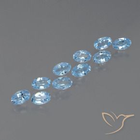 3.06 ct natürliche Himmerlblau Topas-Edelsteine, Oval, VS