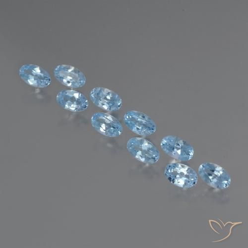 3.51ctw Natürlicher Swiss Blue Topas, Oval, VS