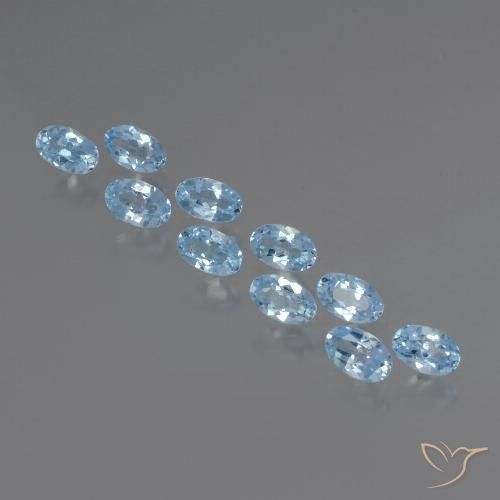3.16ctw Natürlicher Swiss Blue Topas, Oval, VS