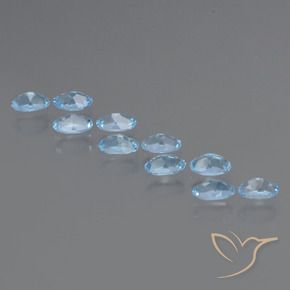 3.16 ct natürliche Swiss Blue Topas-Edelsteine, Oval, VS