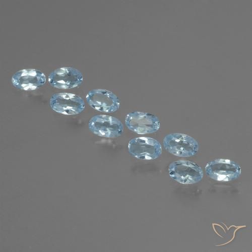 2.77ctw Natürlicher Himmerlblau Topas, Oval, VS