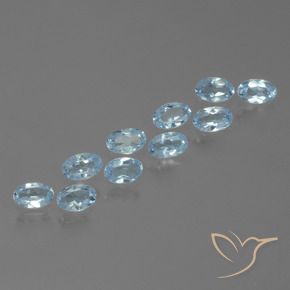 2.77 ct natürliche Himmerlblau Topas-Edelsteine, Oval, VS