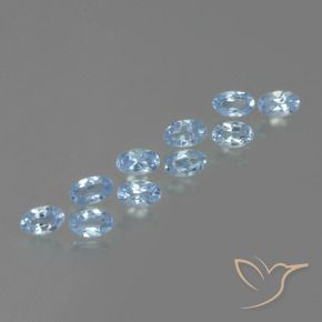 2.82 ct natürliche Swiss Blue Topas-Edelsteine, Oval, VS
