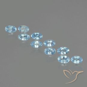 3.08 ct natürliche Himmerlblau Topas-Edelsteine, Oval, VS
